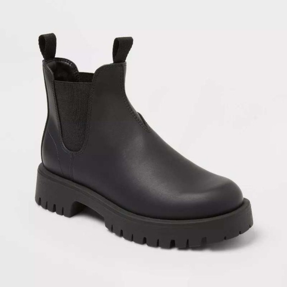 Women's Universal Thread Zora Ankle Chelsea Boots Black 9 New With Tags